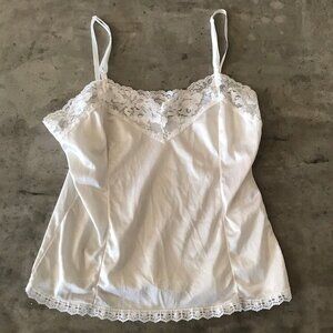 Vintage Cami Lingerie Top Small Babydoll Lace Fairy Grunge Coquette USA Mel Lin